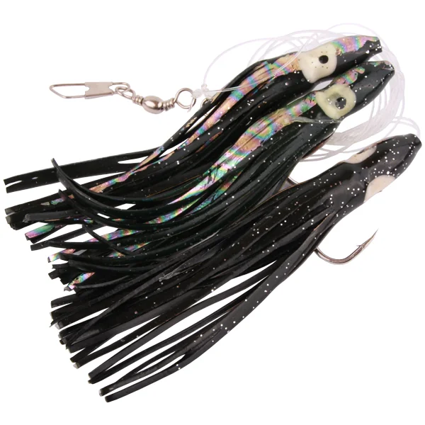 3 x Holographic Octo-Rig Black Glitter