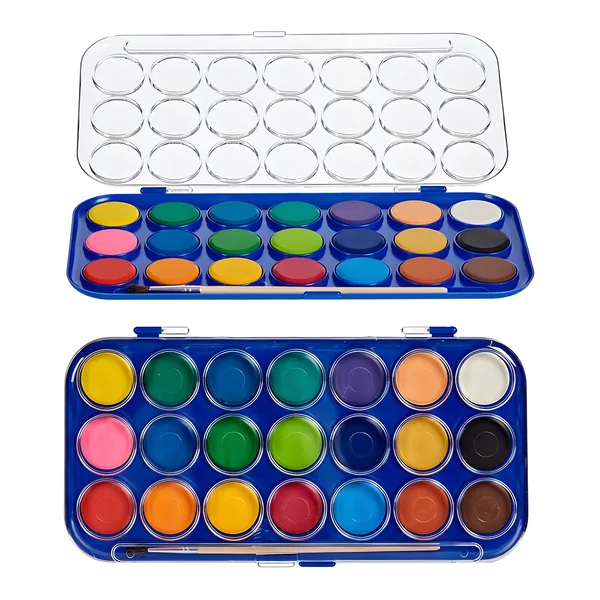 Acuarelas de 21 colores con pincel