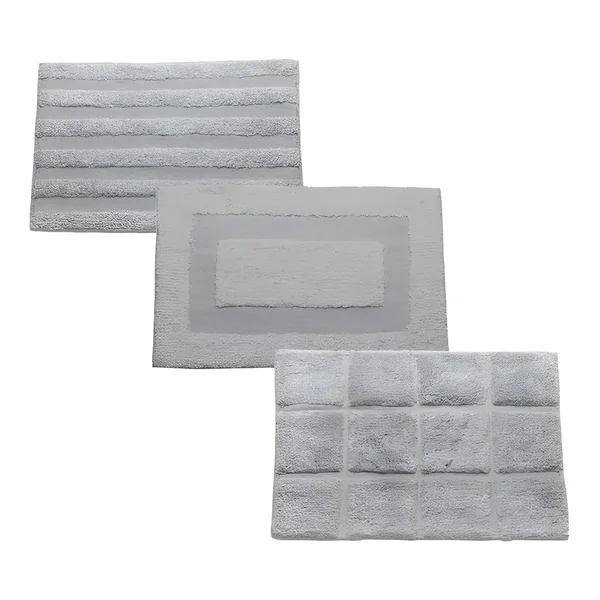 Alfombrilla de baño de 60 x 40 cm gris - 1 unidad