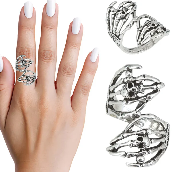 Anillo de esqueleto manos