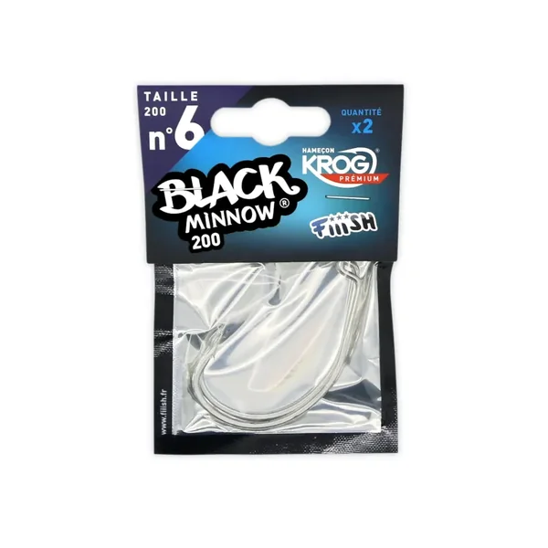 Anzuelos Black Minnow 200mm 2 Unidades