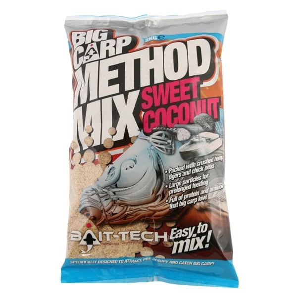 Bait-Tech Big Carp Method Mix Cebo Tiger & Peanut 2kg - Imagen 2