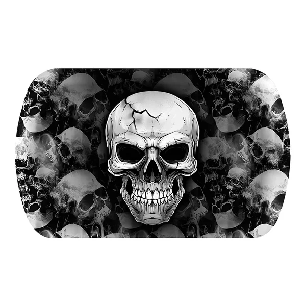 Bandeja de calaveras negras de 39 x 24 cm