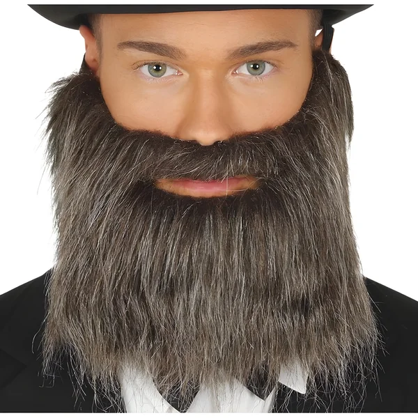 Barba marrón y gris