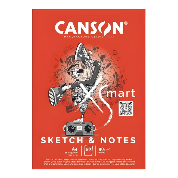 Bloc A4 90 gr XSmart Sketch & notes - Canson - 50 hojas