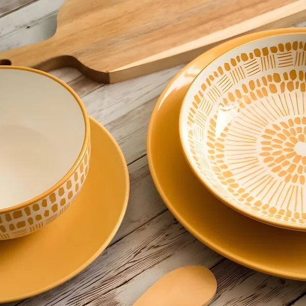 Bol de 14 cm estampado amarillo - Imagen 2