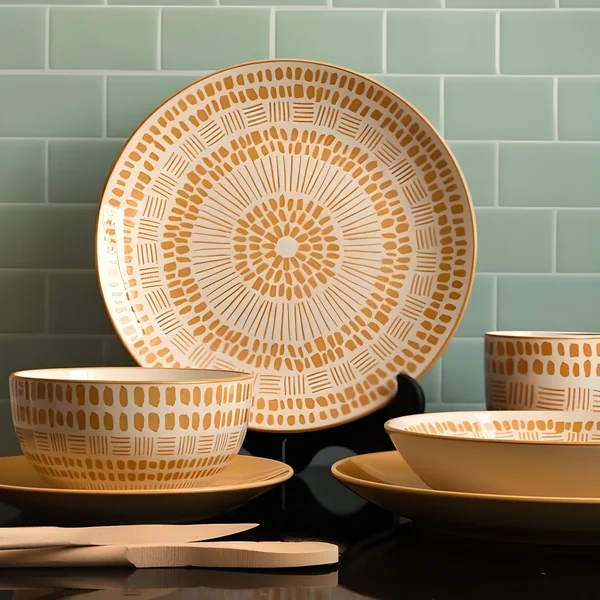 Bol de 14 cm estampado amarillo - Imagen 3