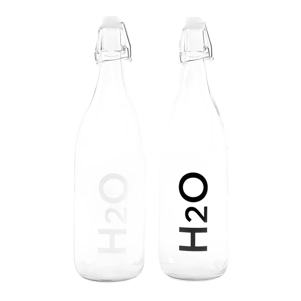 Botella de 1 L H2O transparente