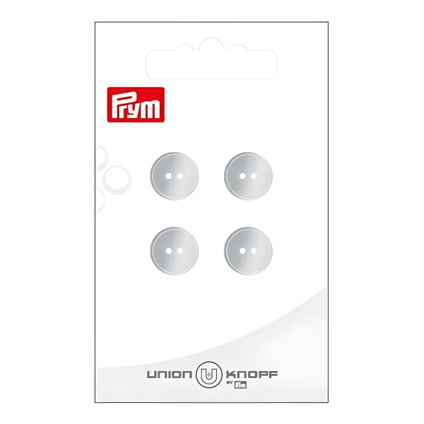 Botones grises y blancos de 1,2 cm - Prym - 4 unidades