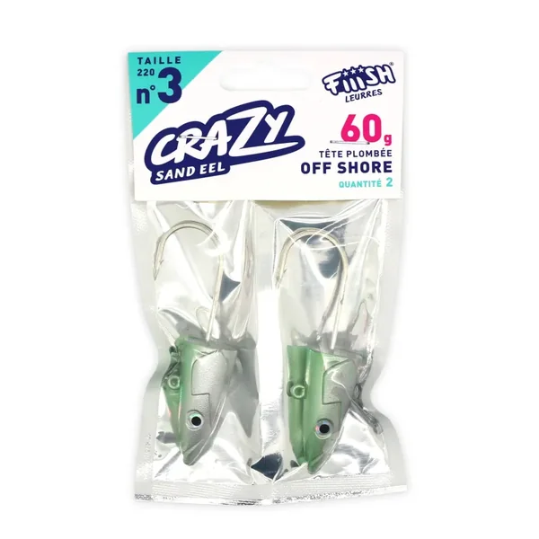 Cabezas 60 Gr. Crazy Sand Eel 220mm 2 Unidades de Fiiish