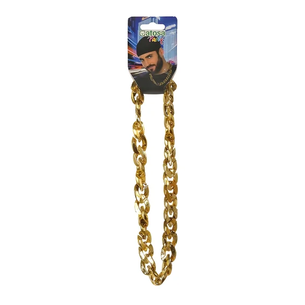 Cadena dorada de rapero de 50 cm - Imagen 2