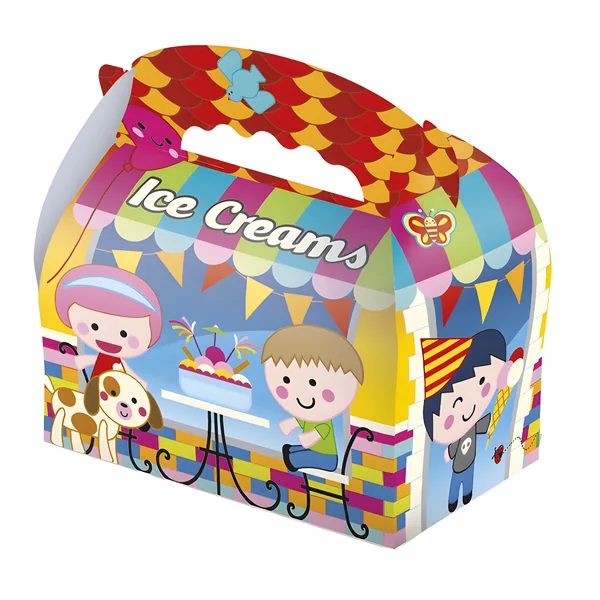 Caja de cartón de heladeria