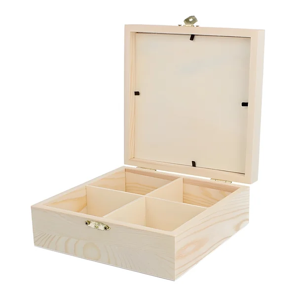 Caja de madera - 4 compartimentos - Imagen 2