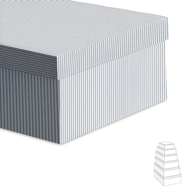 Caja rectangular rayas verticales - 6 unidades - Imagen 2