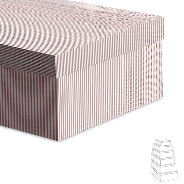 Caja rectangular rayas verticales - 6 unidades - Imagen 3