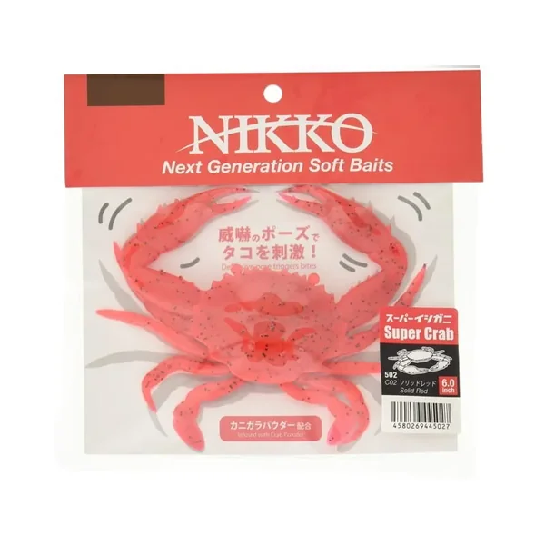 Cangrejo Nikko Super Crab 6" Solid Red