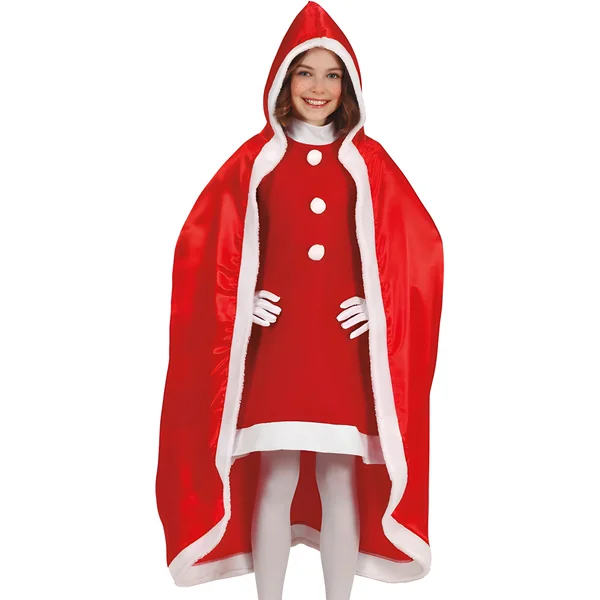 Capa de Mamá Noel infantil de 89 cm