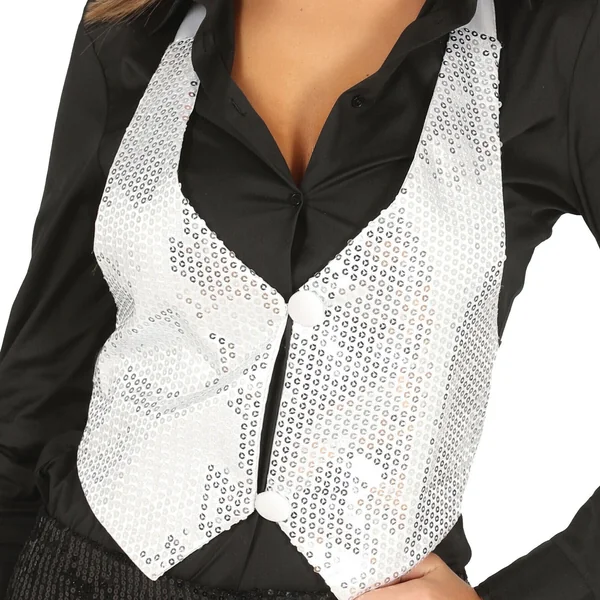 Chaleco con lentejuelas para mujer