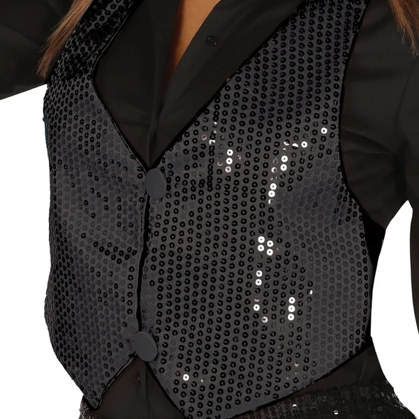 Chaleco con lentejuelas para mujer - Imagen 10