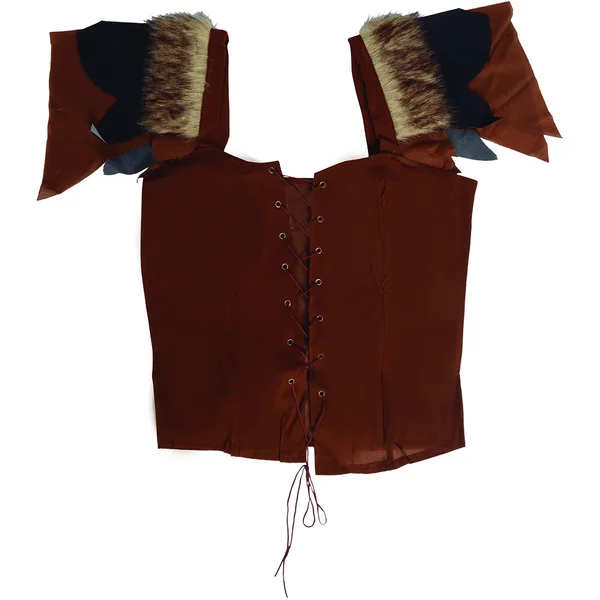 Chaleco medieval marrón para mujer - Imagen 2