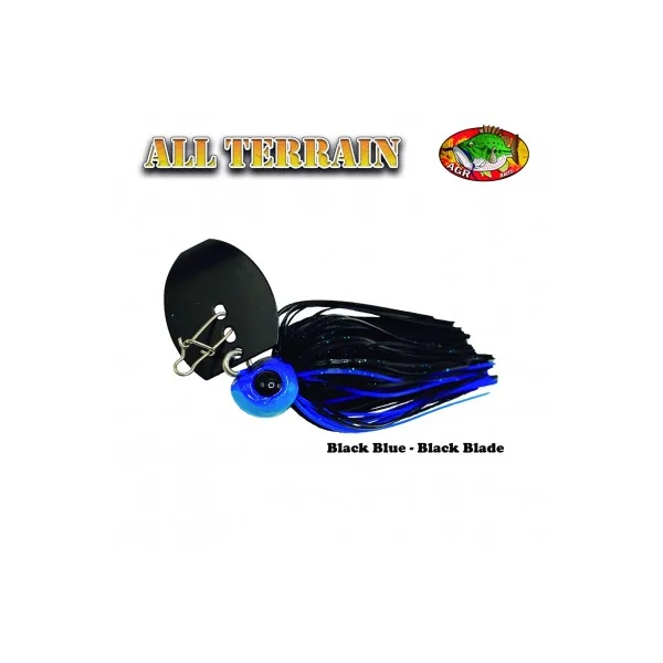 Chatterbait All Terrain 1/2oz Black Blue - Black Blade