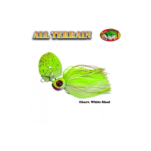 Chatterbait All Terrain 1/2oz Chart. White Shad