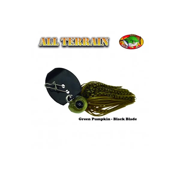 Chatterbait All Terrain 1/2oz Green Pumpkin - Black Blade