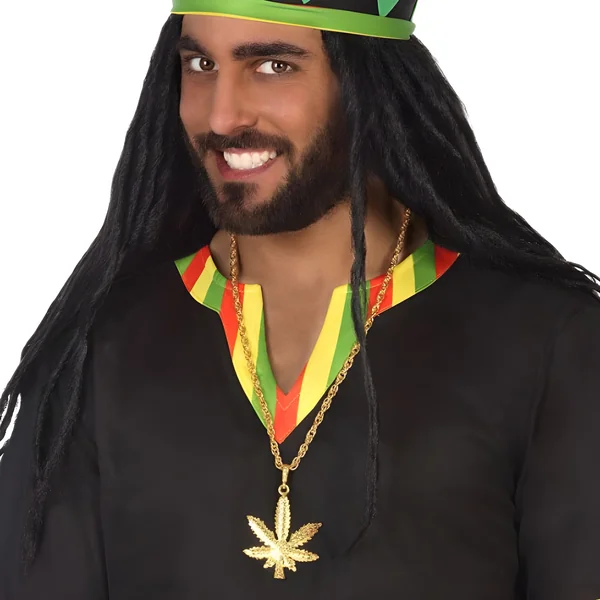 Collar de marihuana dorado