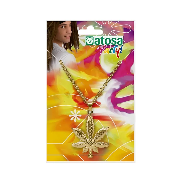 Collar de marihuana dorado - Imagen 2
