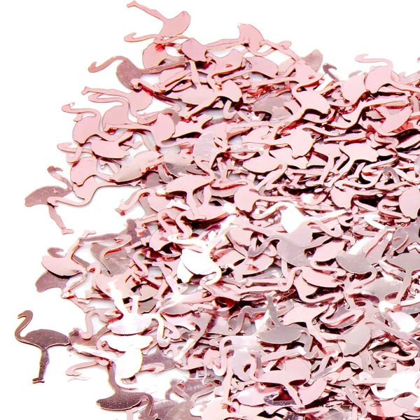 Confetti de flamencos de rosa metalizado de 20 gr