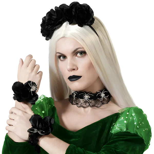 Conjunto de catrina con añaras negro - 4 Piezas