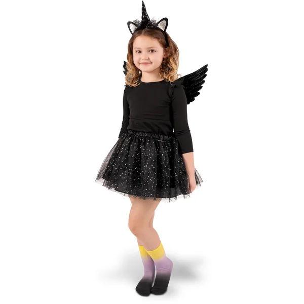 Conjunto de unicornio negro infantil