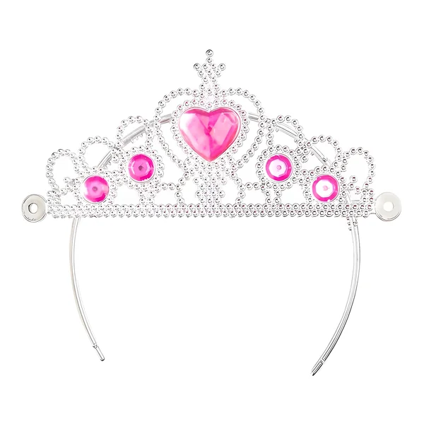 Corona de princesa rosa y plata - 1 unidad