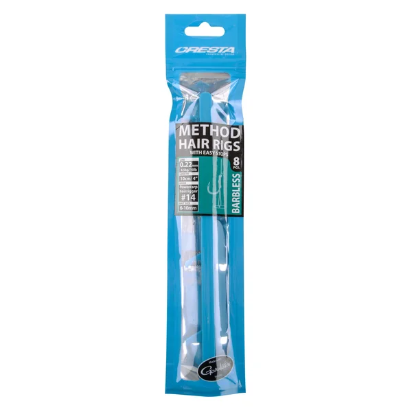 Cresta Method Hair Rigs + Stop Barbless #10 (0,26mm)