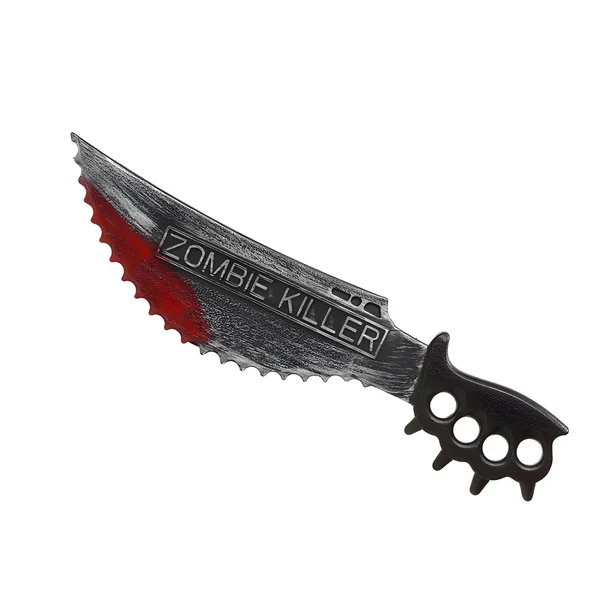 Cuchillo de sierra con sangre - 51 cm