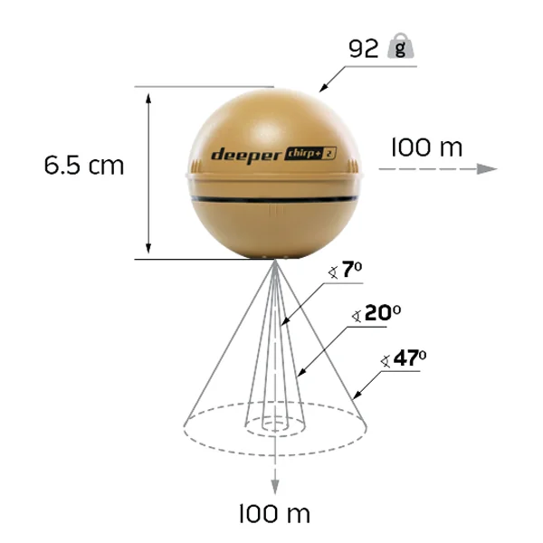 Deeper Chirp+ 2 Sonar Sonda de Pesca - Imagen 9