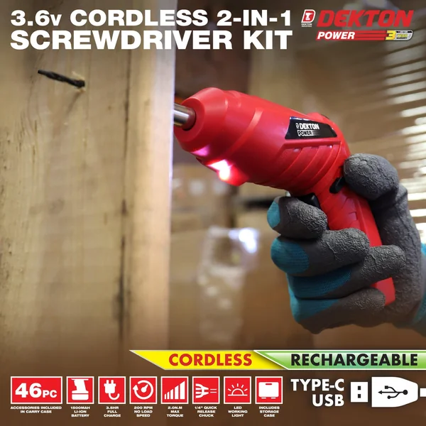 Dekton 48pcs Screwdriver Kit - Imagen 3