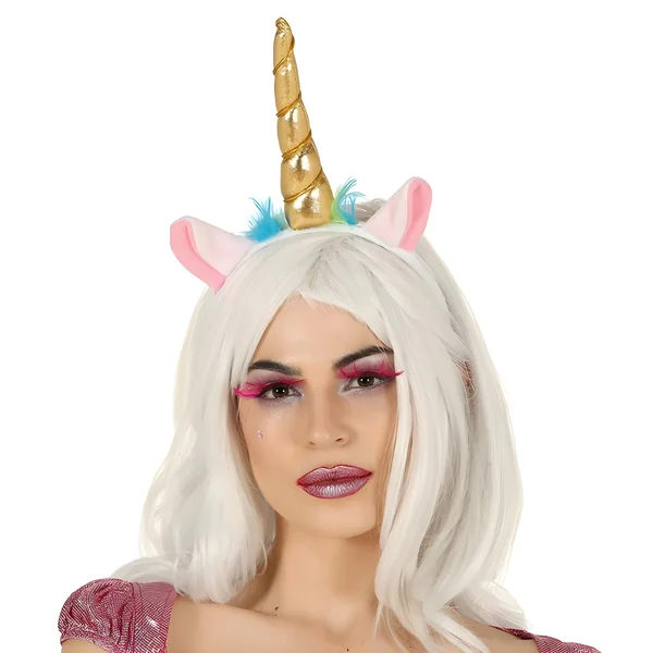 Diadema de unicornio dorado