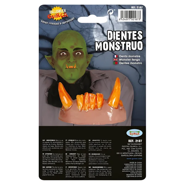 Dientes inferiores de monstruo