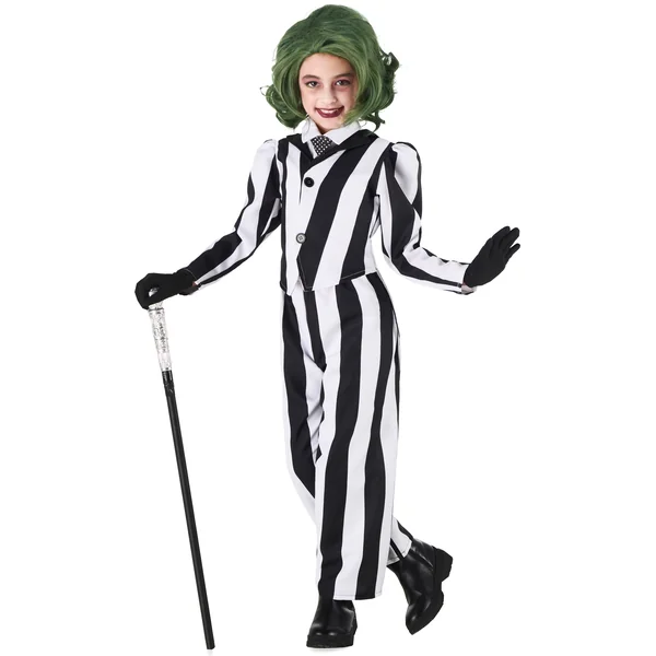 Disfraz de Beetlejuice para niña