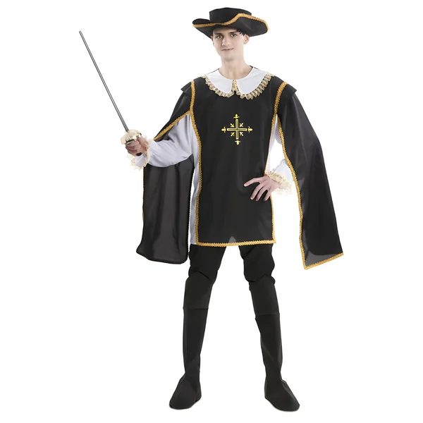 Disfraz de mosquetero con cruz para hombre