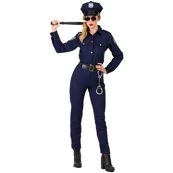 Disfraz de policía azul para mujer