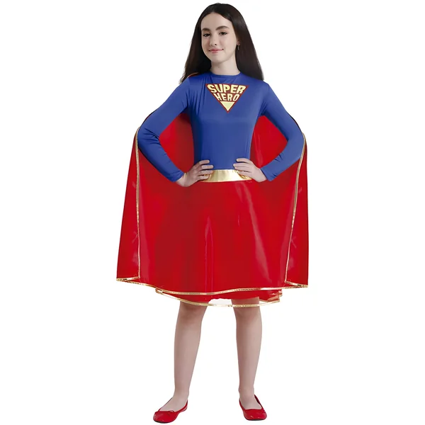 Disfraz de superhéroe con capa para niña - Imagen 2