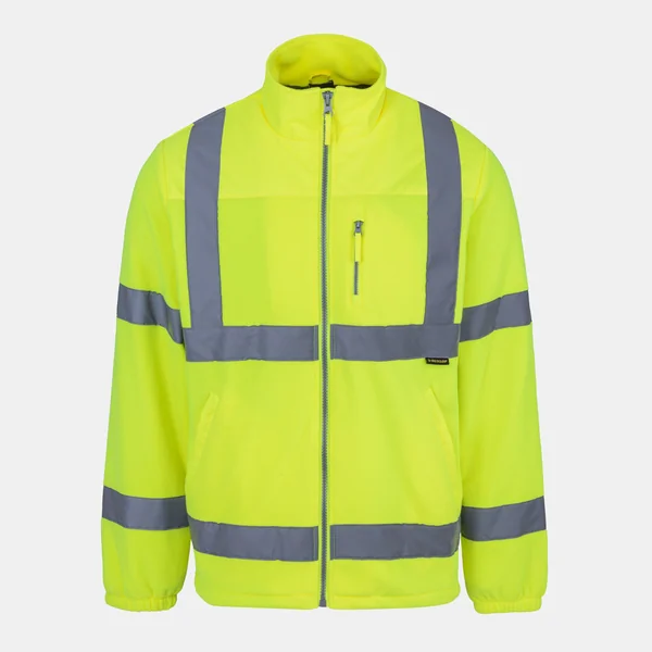 Dunlop Men's Hi-Vis Reflective Fleece Long Sleeve Jacket
