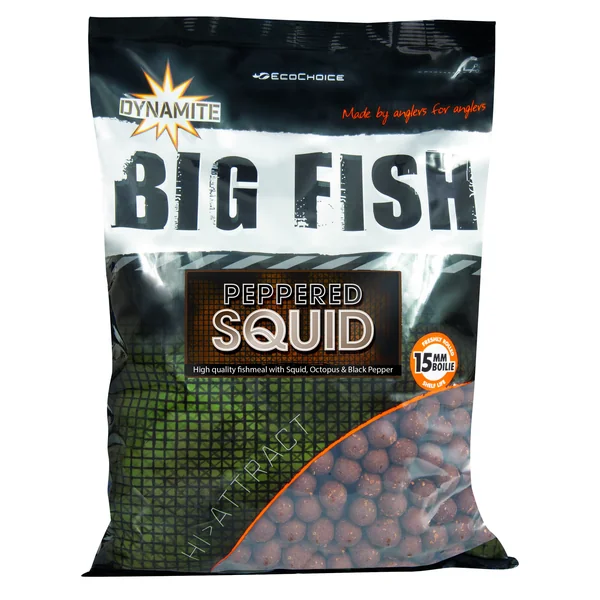 Dynamite Baits Peppered Squid Boilies 15mm (5kg)