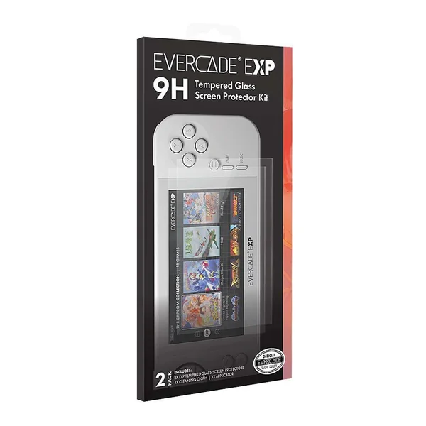 Evercade EXP Tempered Glass Screen Protector Kit