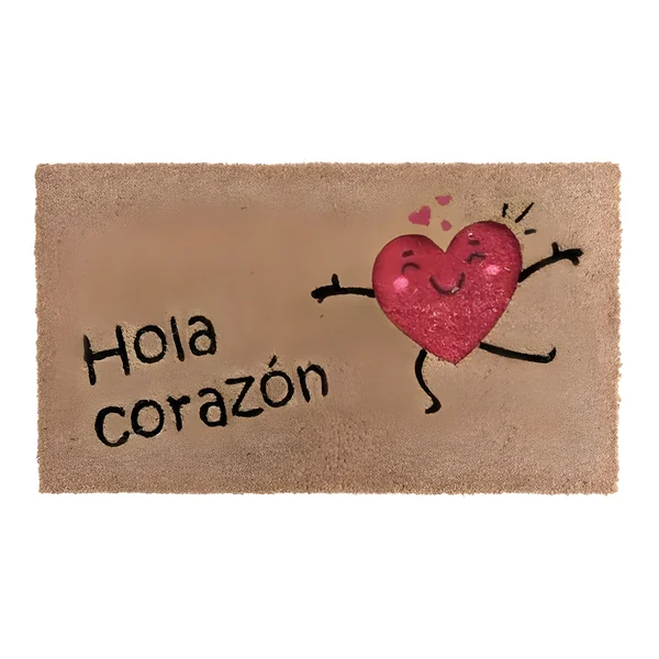 Felpudo Hola corazón