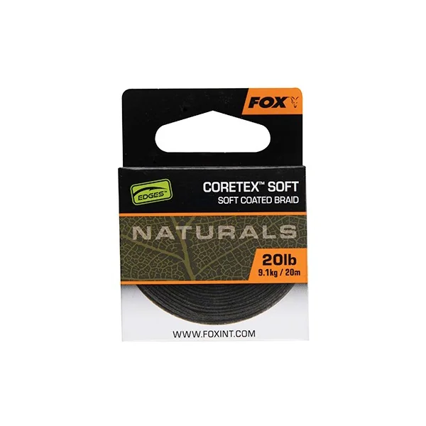 Fox Edges Naturals Coretex Soft Hooklink 20lb (20m) - Imagen 2