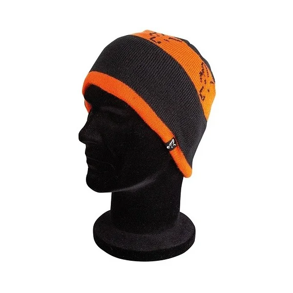 Fox gorro new black orange beanie