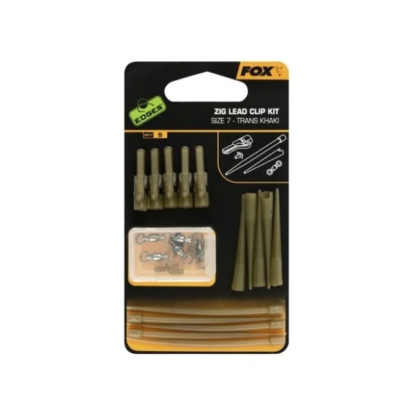 Fox kit khaki zig lead clip 5unds